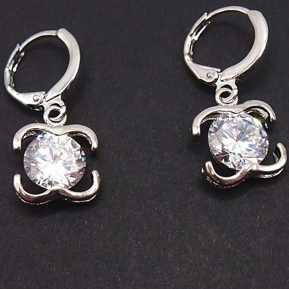 ⭐Bundle Sale⭐ 4Pc. Diamond Earrings and Necklace Set Solid 925 Sterling Silver - Picture 3 of 9